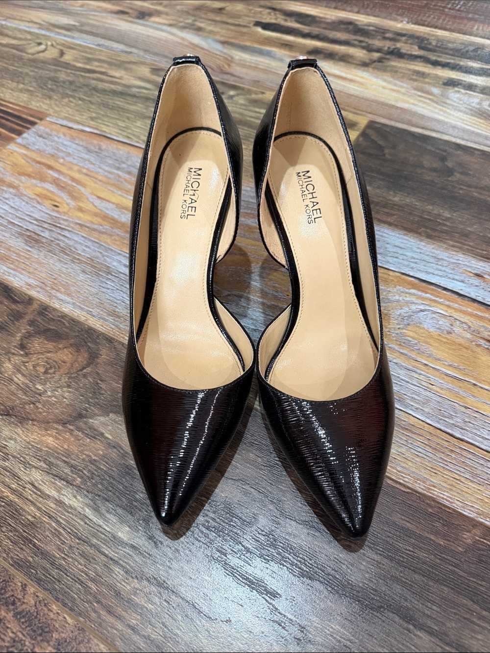 Michael Kors Black Patent Pointed Toe Pumps